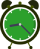 green clock icon